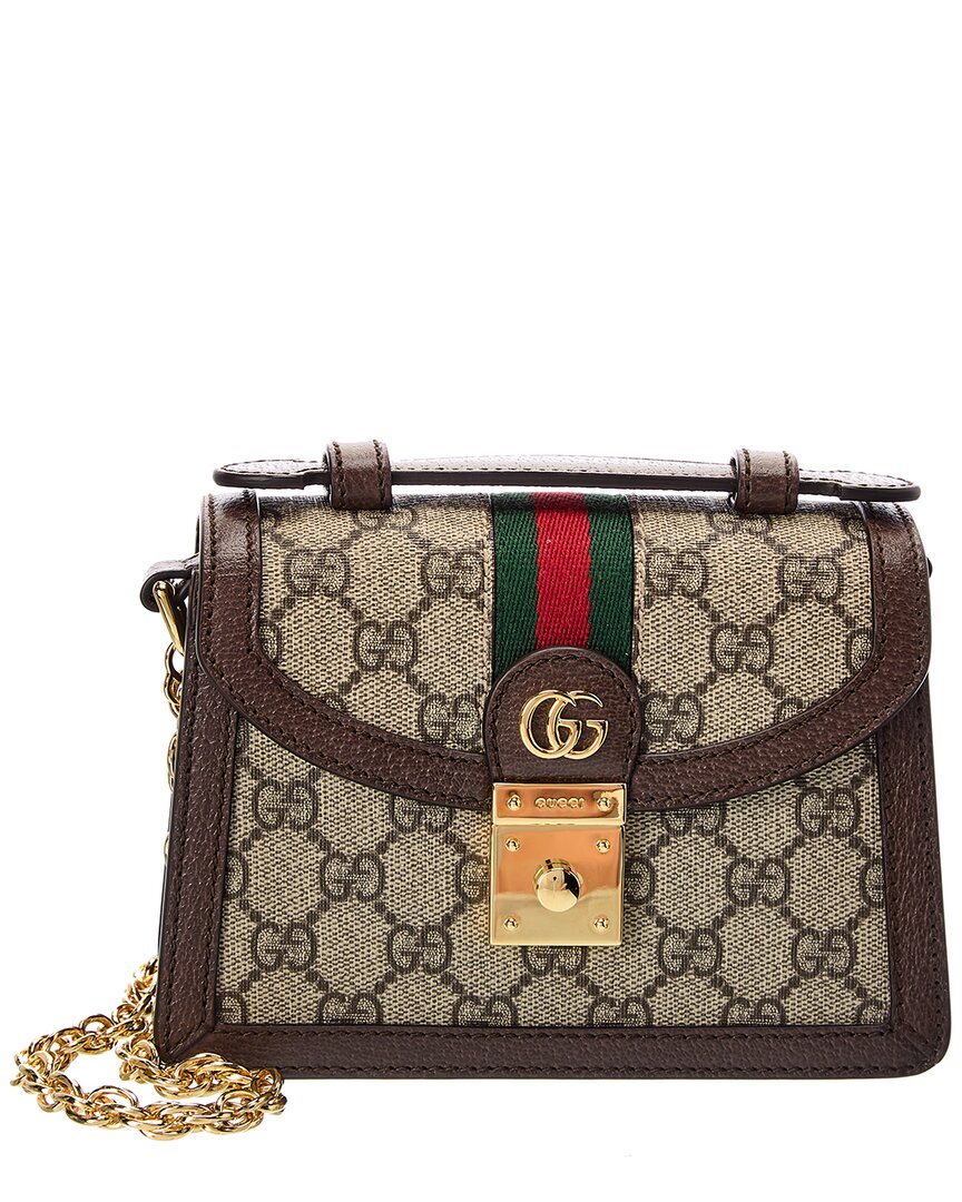 Gucci Ophidia Mini Gucci Supreme Canvas & Leather Shoulder Bag