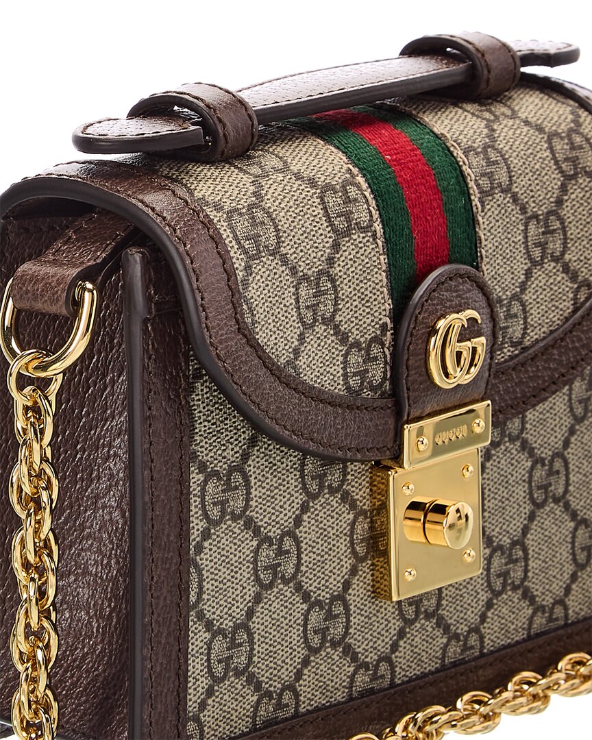 Gucci Ophidia Mini Gucci Supreme Canvas & Leather Shoulder Bag
