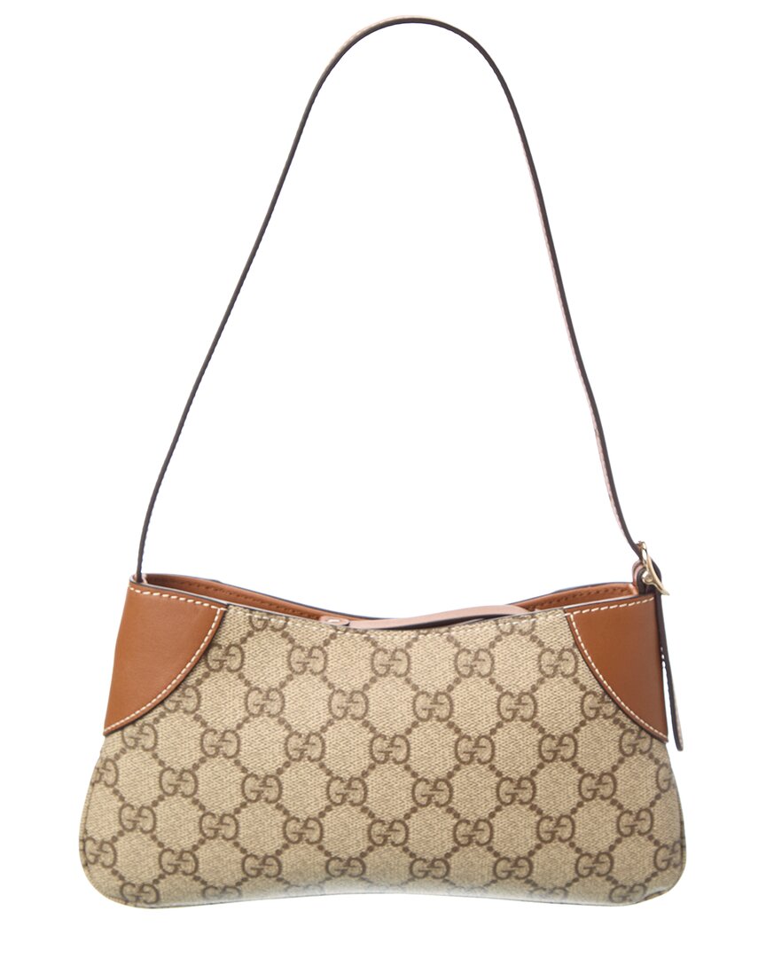 Gucci Gucci Emblem Small Gucci Supreme Canvas & Leather Shoulder Bag