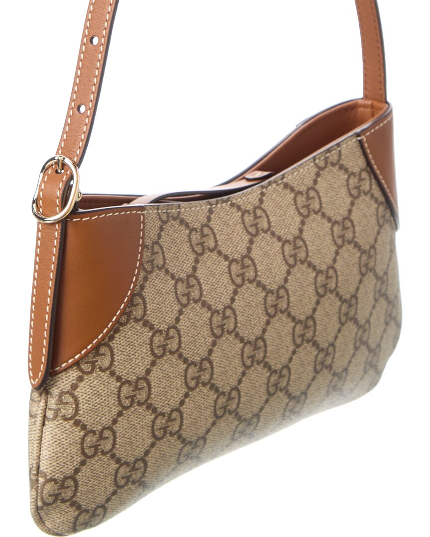 Gucci Gucci Emblem Small Gucci Supreme Canvas & Leather Shoulder Bag