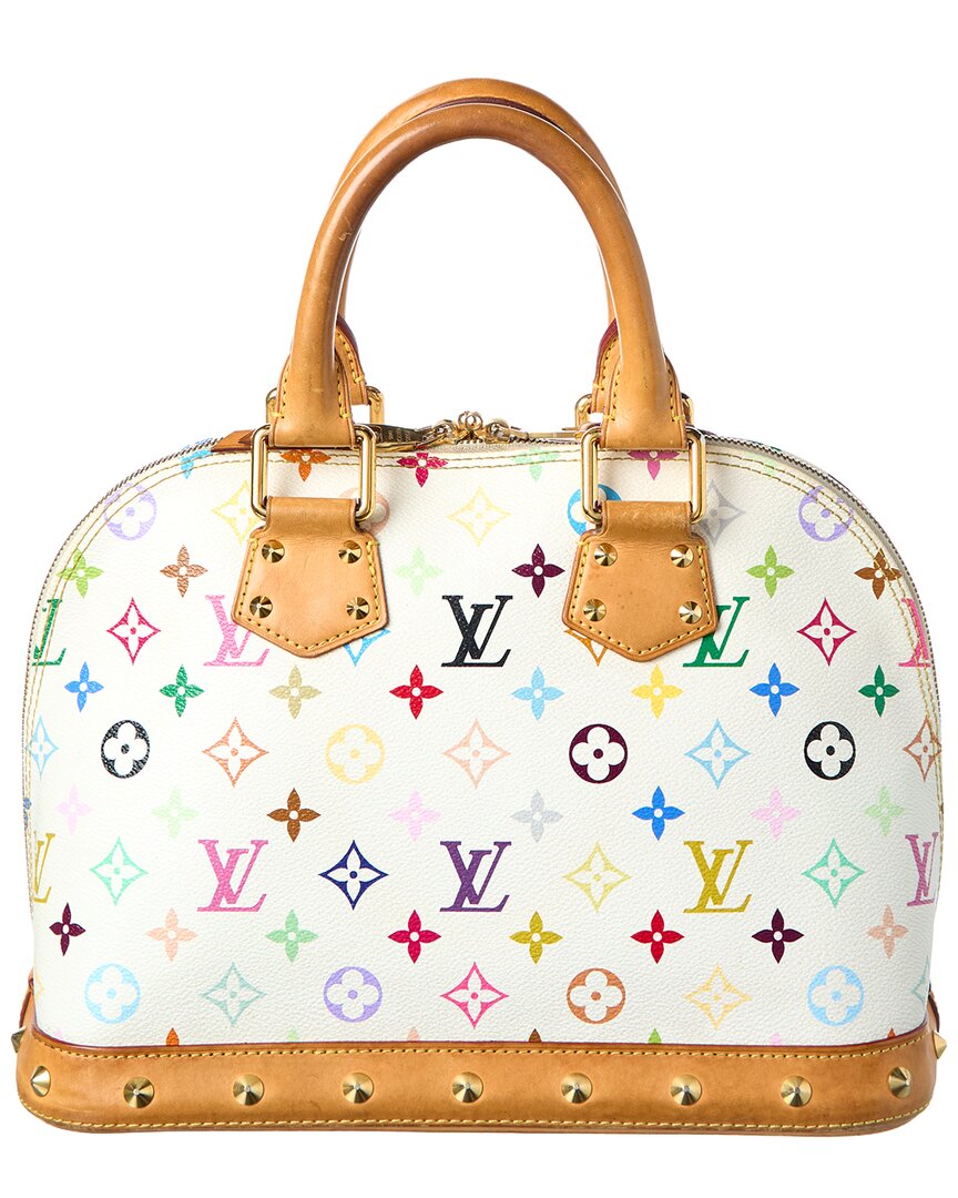 Louis Vuitton White Monogram Multicolor Coated Canvas Alma Pm ( Pre-