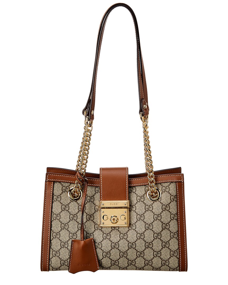 Gucci Padlock Small Gucci Supreme Canvas & Leather Shoulder Bag