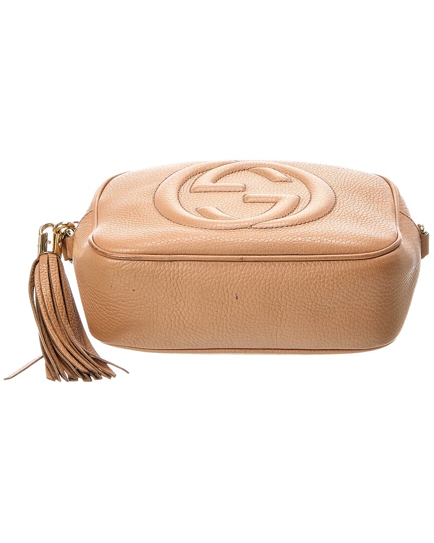 Gucci Camelia Pebbled  Leather Small Soho Disco Bag (
