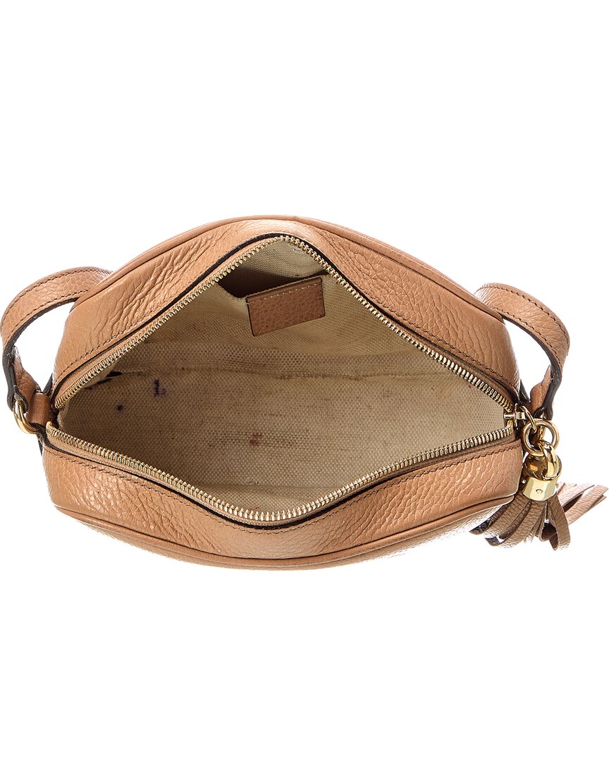Gucci Camelia Pebbled  Leather Small Soho Disco Bag (