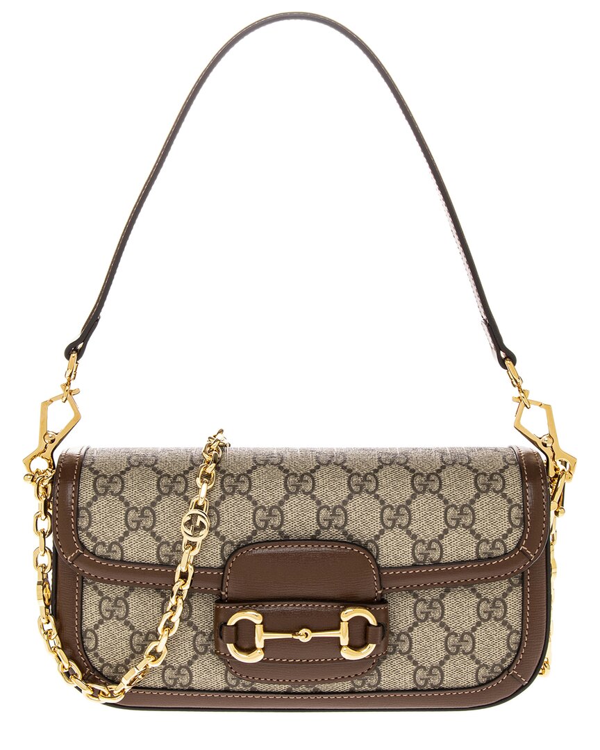 Gucci Horsebit 1955 Gucci Supreme Canvas & Leather Shoulder Bag