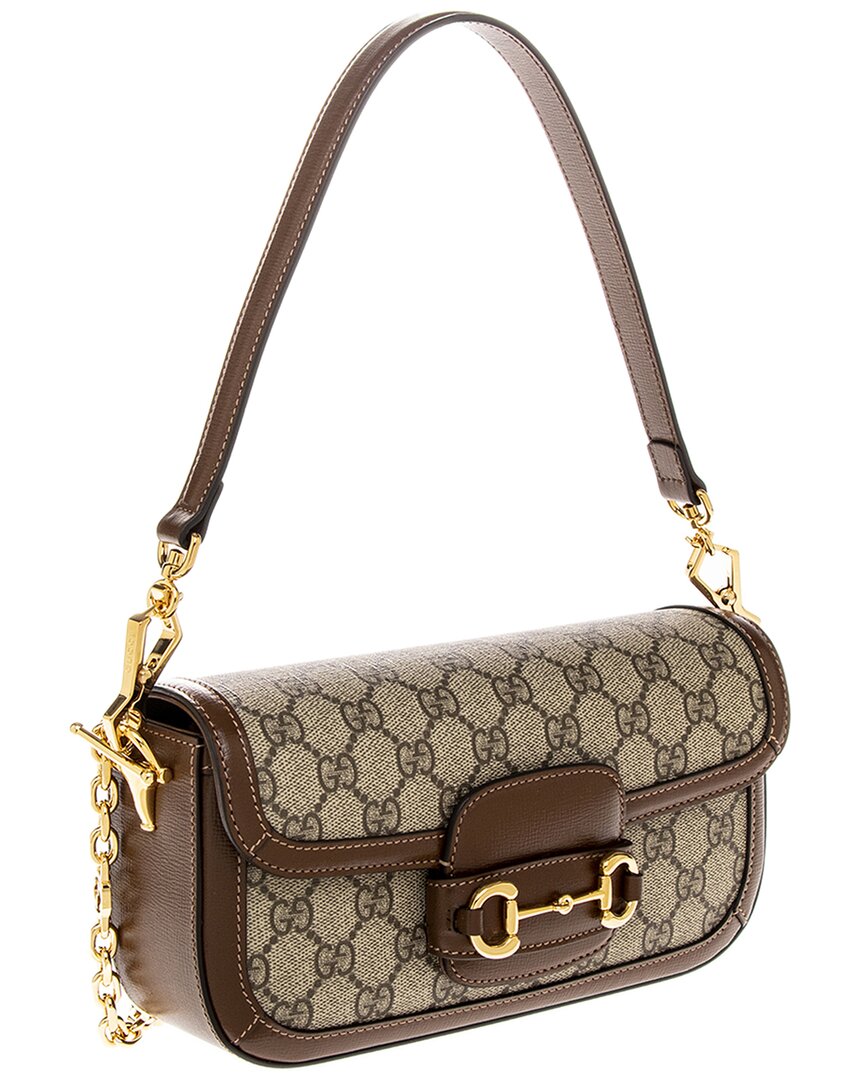 Gucci Horsebit 1955 Gucci Supreme Canvas & Leather Shoulder Bag