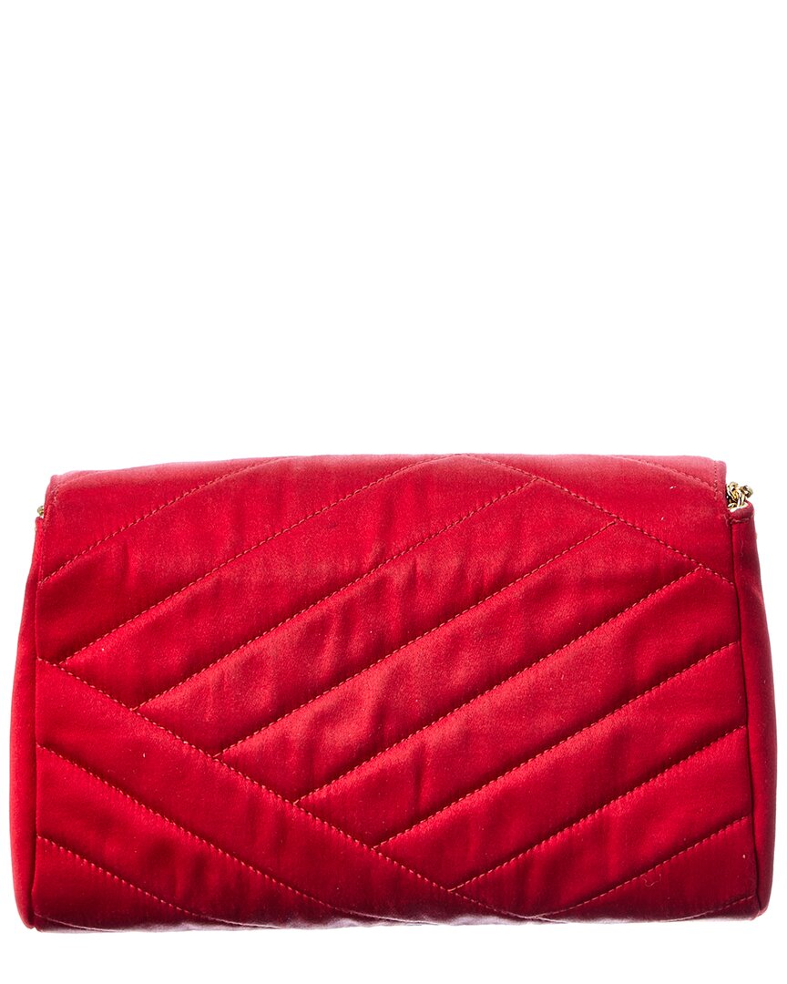 Chanel Red Satin Cc Single Flap Shoulder Bag ( 1"1 Rep)