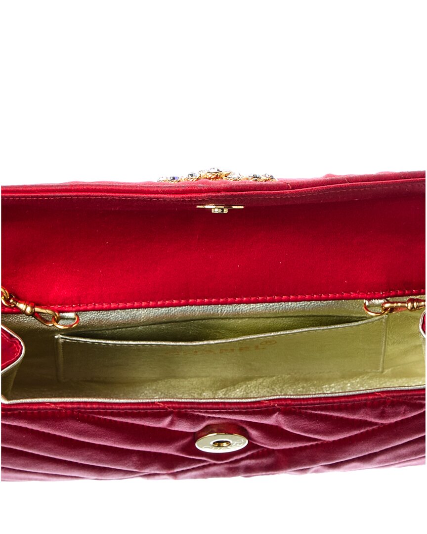 Chanel Red Satin Cc Single Flap Shoulder Bag ( 1"1 Rep)