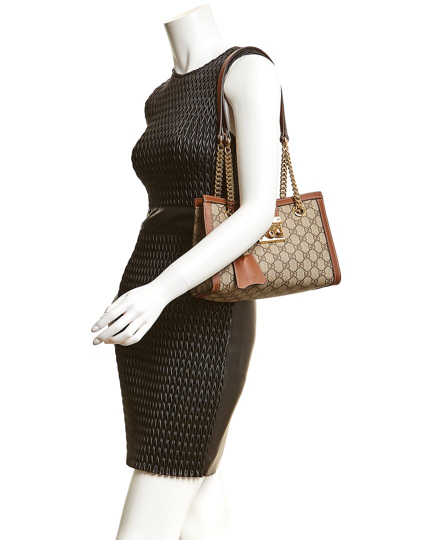 Gucci Padlock Small Gucci Supreme Canvas & Leather Shoulder Bag