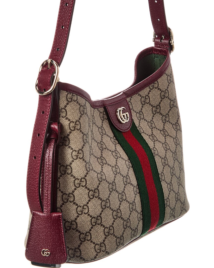 Gucci Ophidia Small Gucci Supreme Canvas & Leather Shoulder Bag