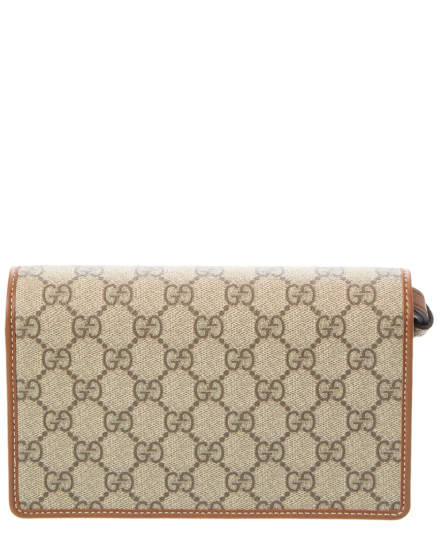 Gucci Gucci Emblem Super Mini Gucci Supreme Canvas & Leather Shoulder Bag