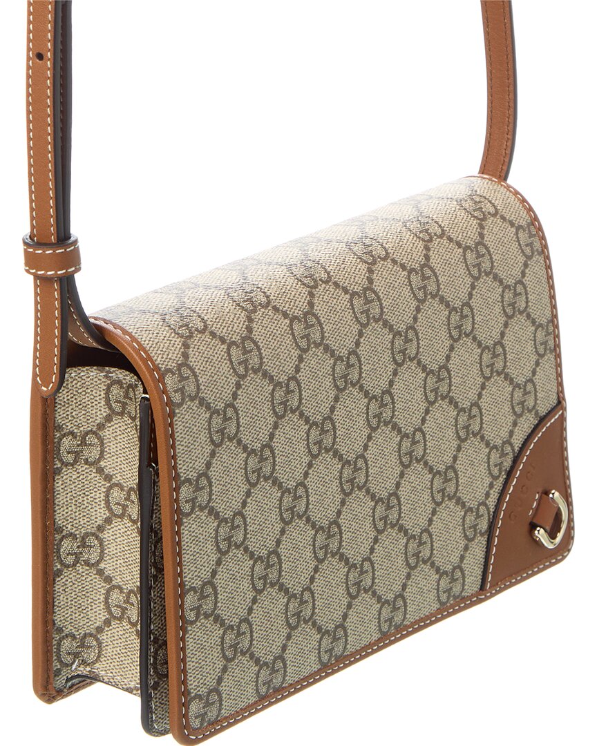 Gucci Gucci Emblem Super Mini Gucci Supreme Canvas & Leather Shoulder Bag