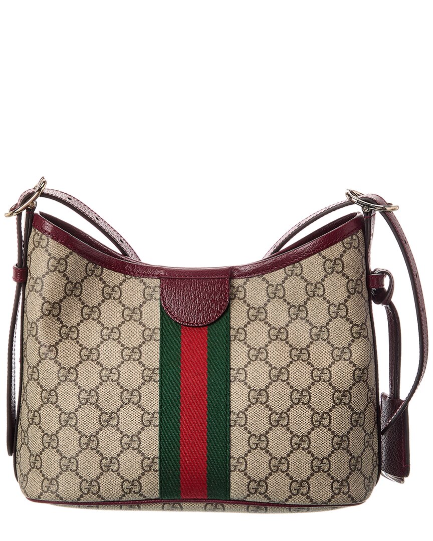 Gucci Ophidia Small Gucci Supreme Canvas & Leather Shoulder Bag