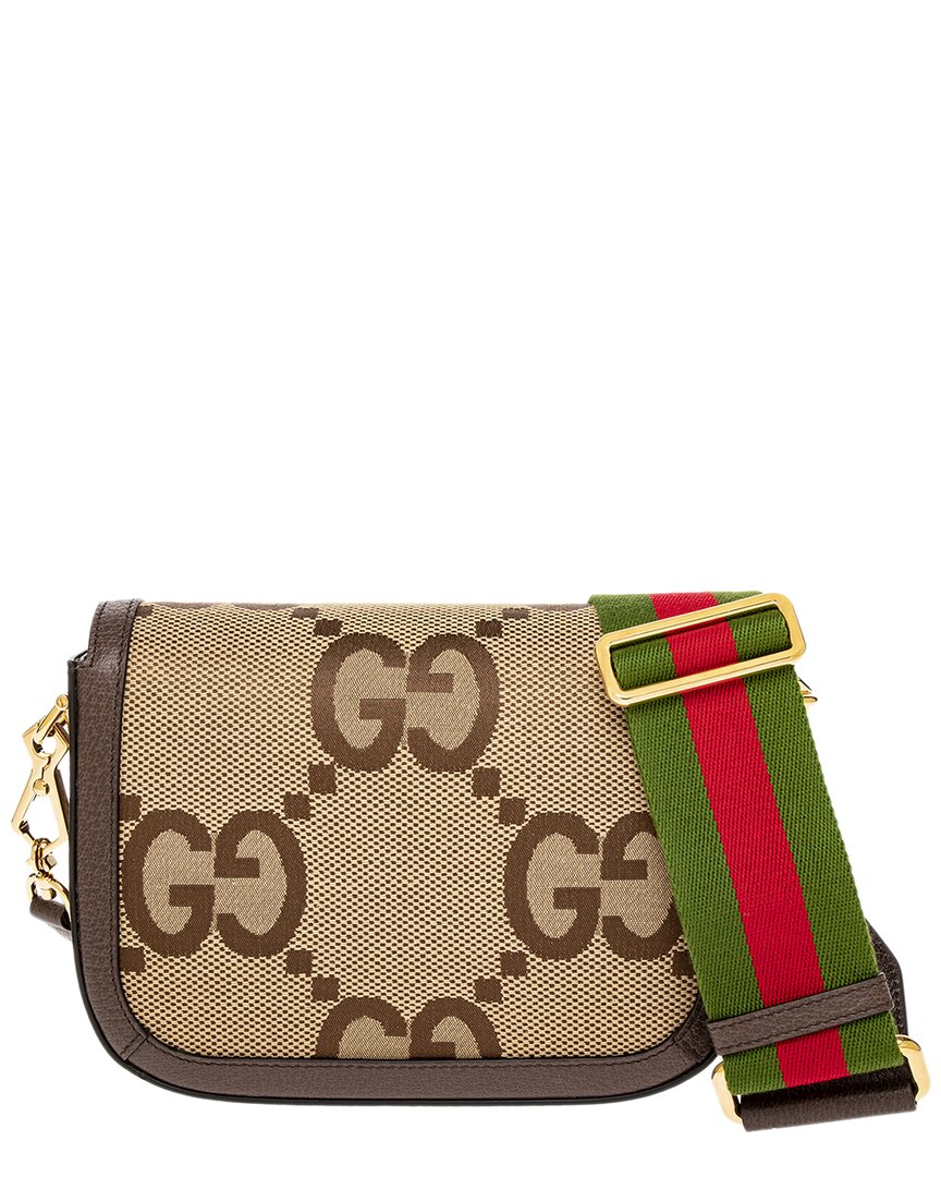 Gucci Horsebit 1955 Jumbo Gucci Canvas & Leather Mini Bag