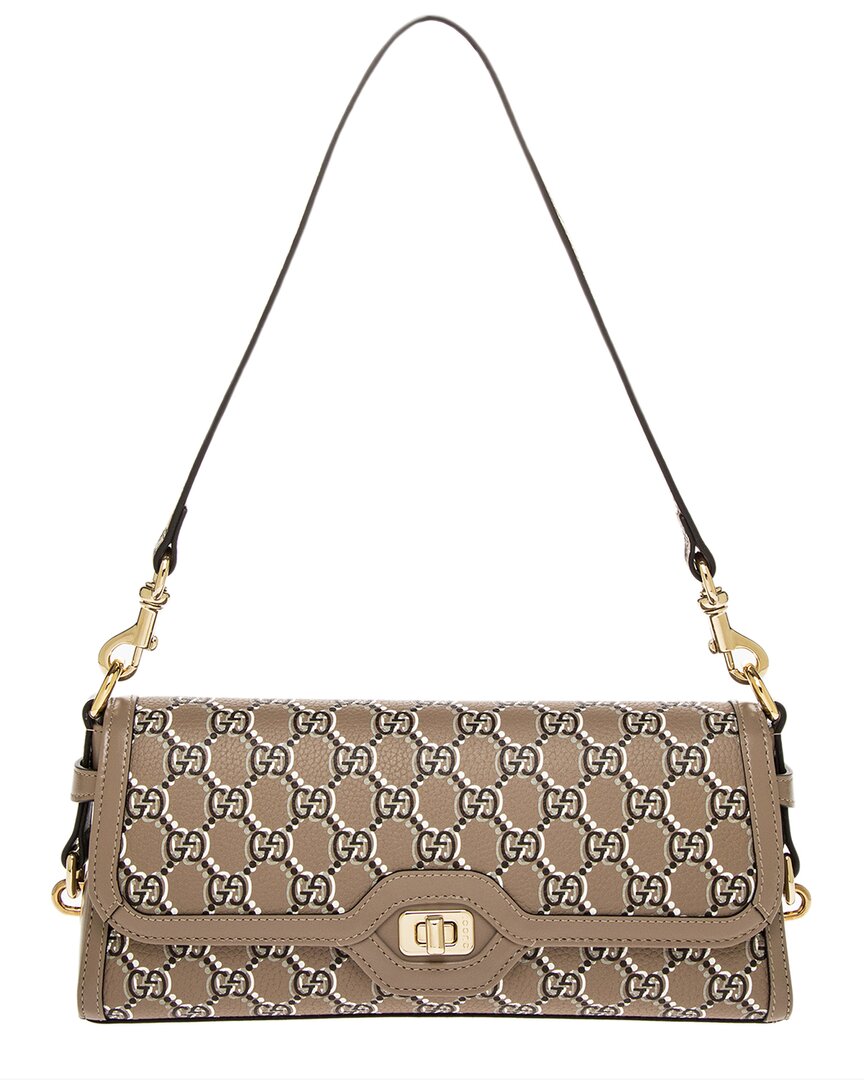 Gucci Gucci Luce Canvas & Leather Shoulder Bag