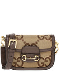 Gucci Horsebit 1955 Jumbo Gucci Canvas & Leather Mini Bag