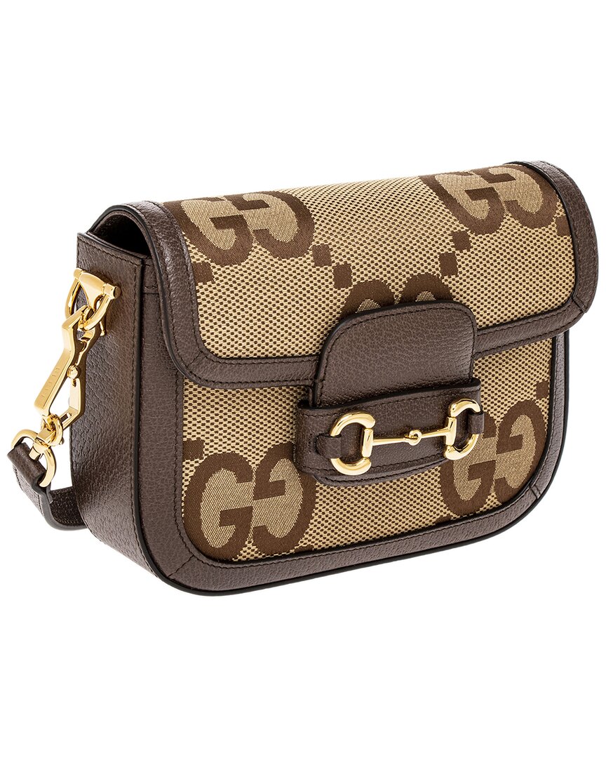 Gucci Horsebit 1955 Jumbo Gucci Canvas & Leather Mini Bag