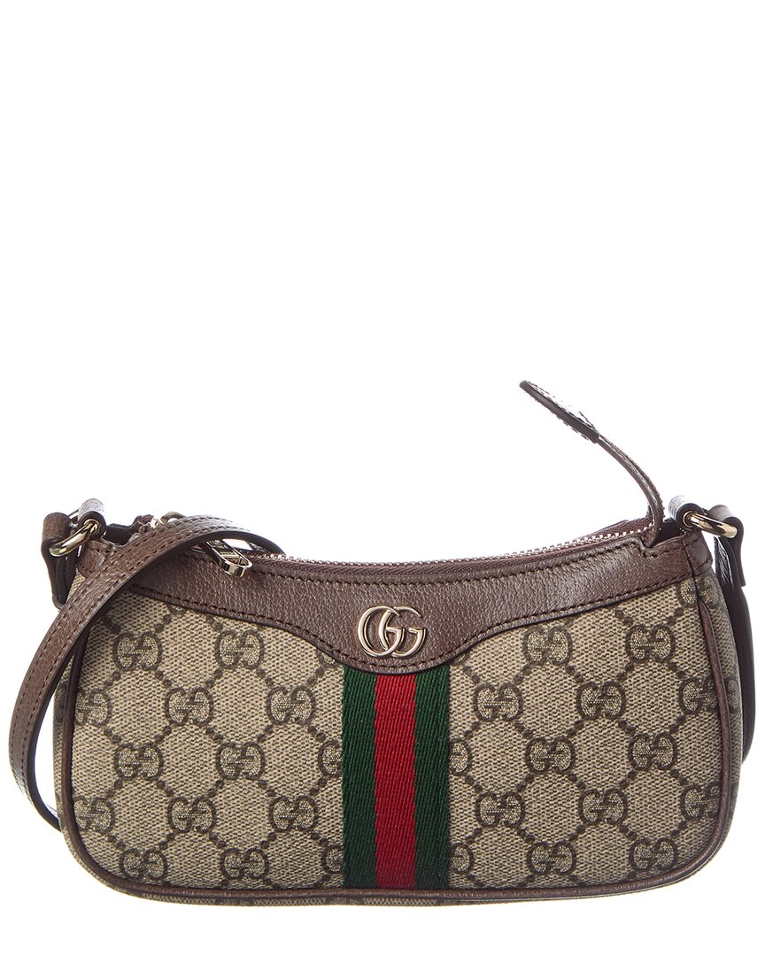 Gucci Ophidia Mini Gucci Supreme Canvas & Leather Shoulder Bag