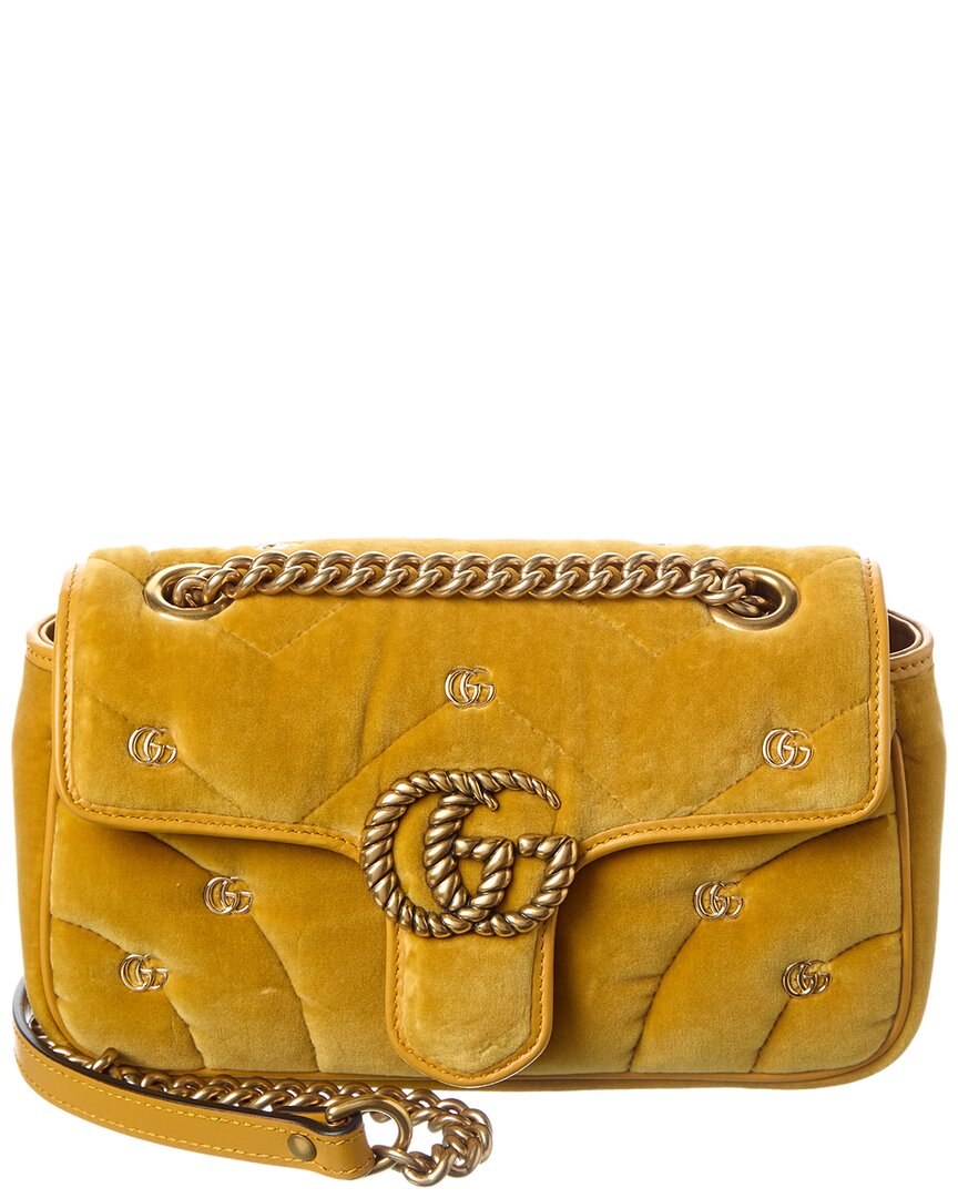 Gucci Gucci Marmont Matelasse Suede Shoulder Bag