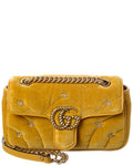 Gucci Gucci Marmont Matelasse Suede Shoulder Bag