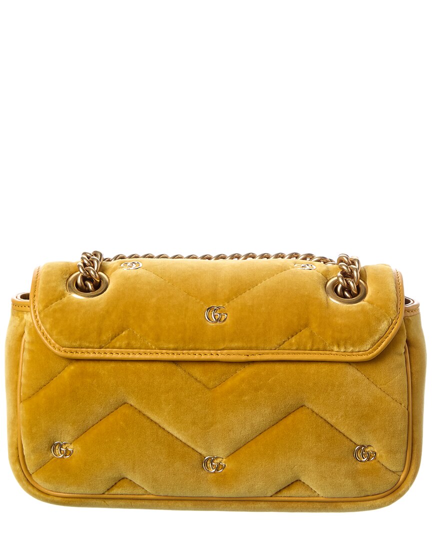 Gucci Gucci Marmont Matelasse Suede Shoulder Bag