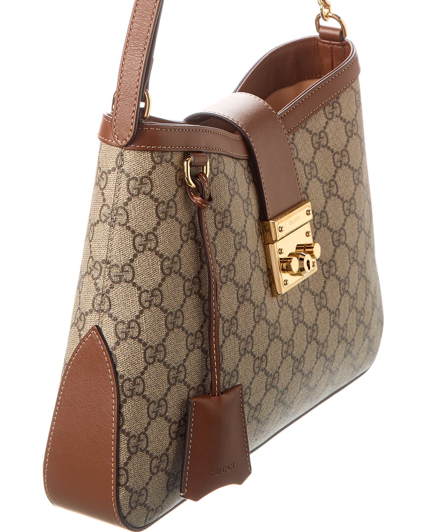 Gucci Padlock Medium Gucci Supreme Canvas & Leather Shoulder Bag