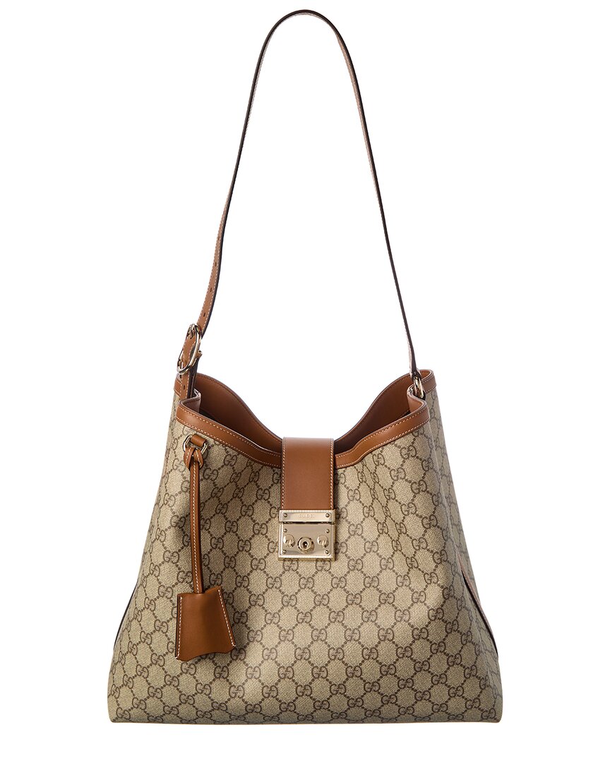 Gucci Padlock Large Gucci Supreme Canvas & Leathe Tote