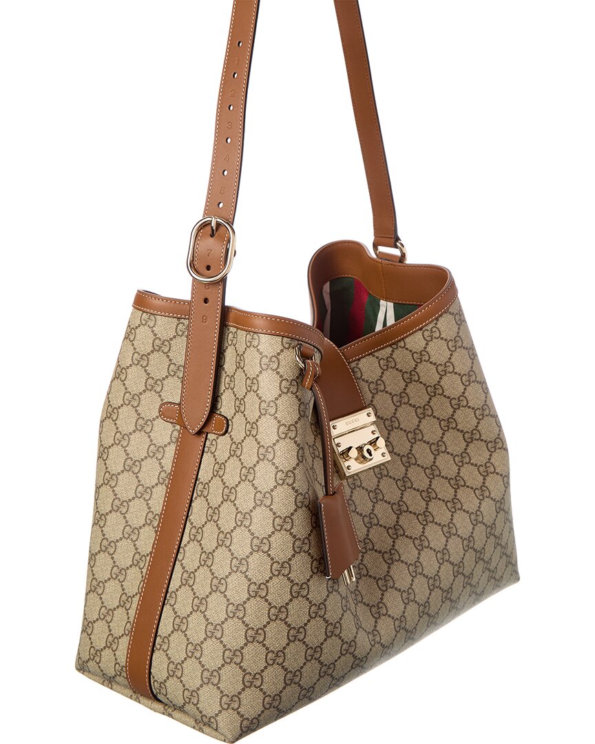 Gucci Padlock Large Gucci Supreme Canvas & Leathe Tote
