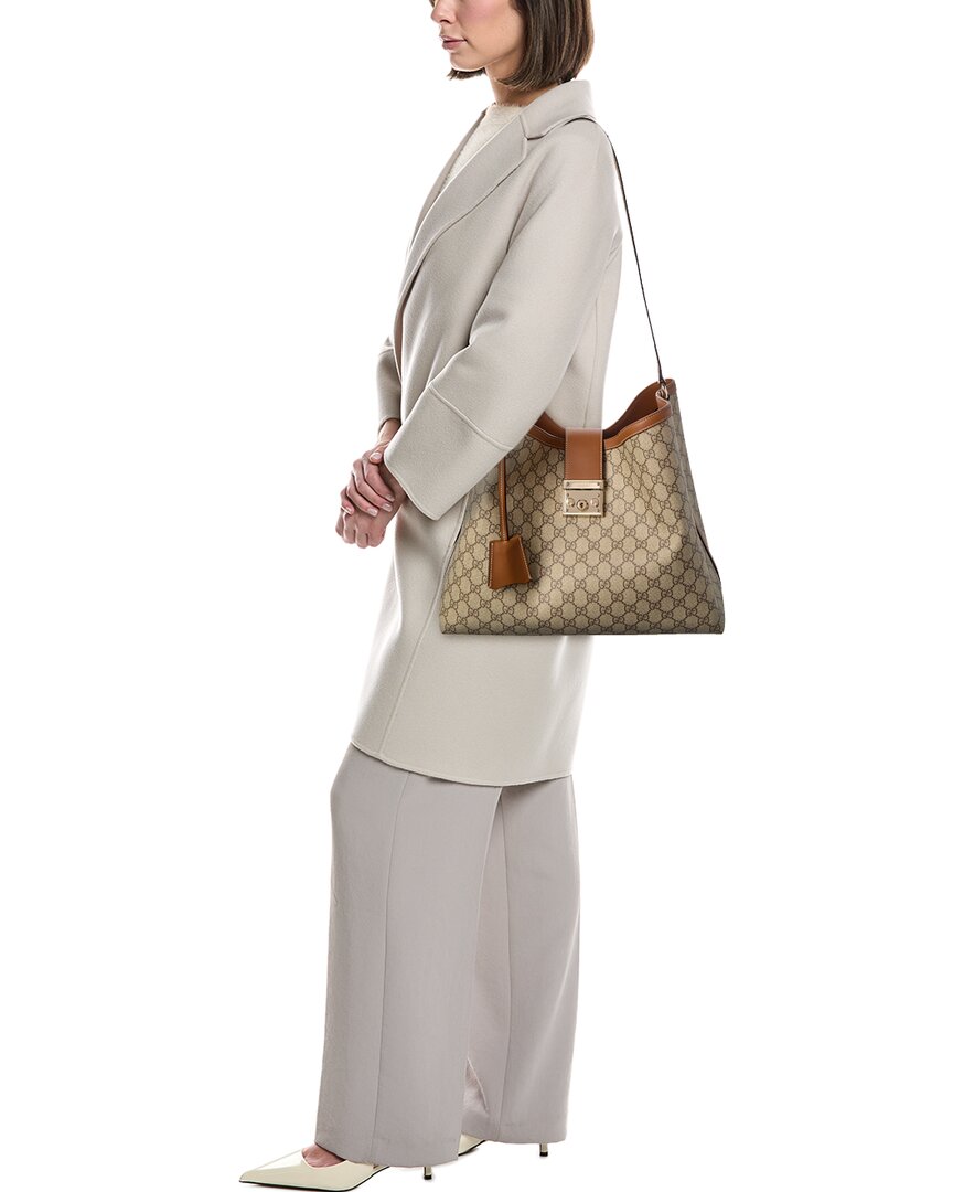 Gucci Padlock Large Gucci Supreme Canvas & Leathe Tote