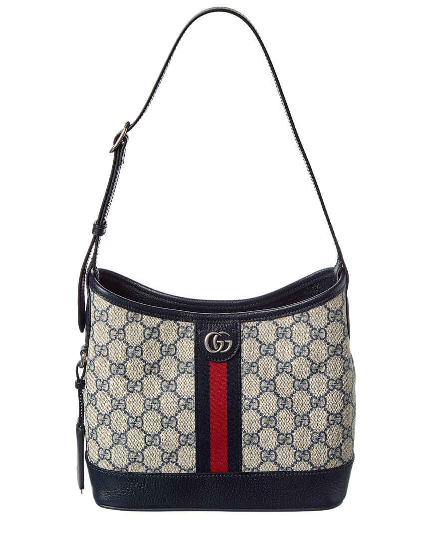 Gucci Ophidia Gucci Small Gucci Supreme Canvas & Leather Shoulder Bag