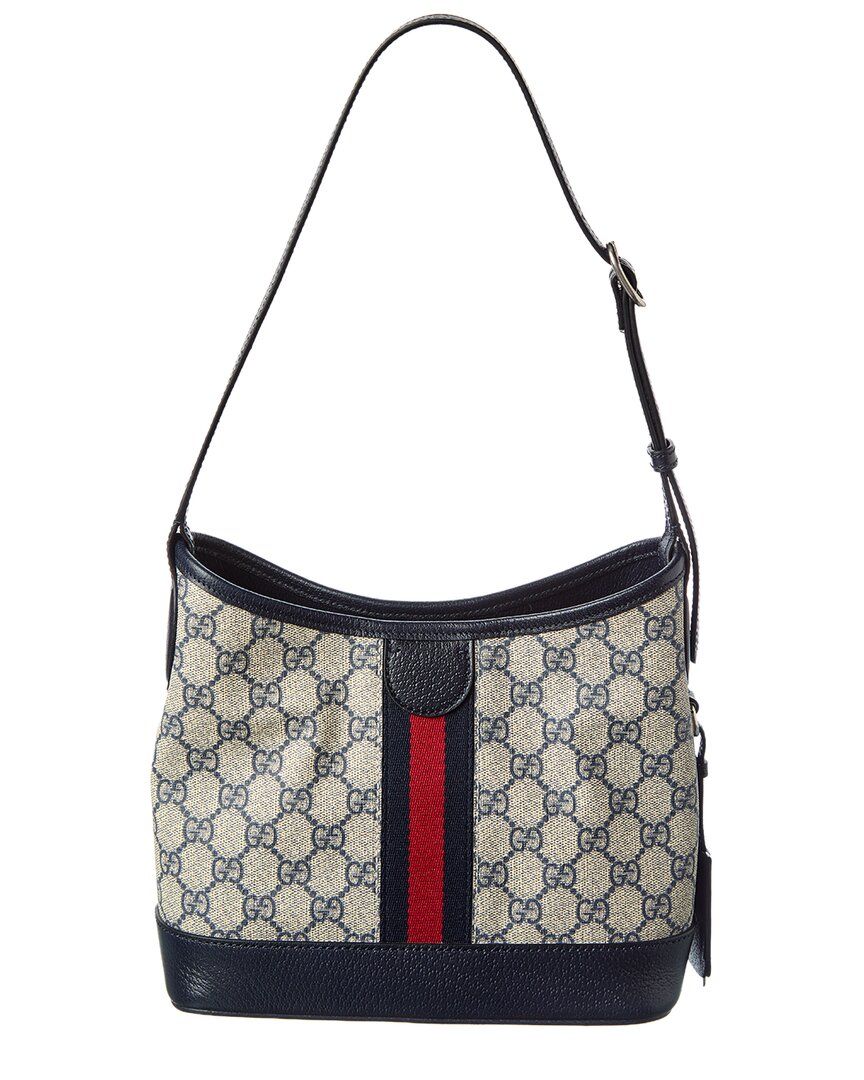 Gucci Ophidia Gucci Small Gucci Supreme Canvas & Leather Shoulder Bag