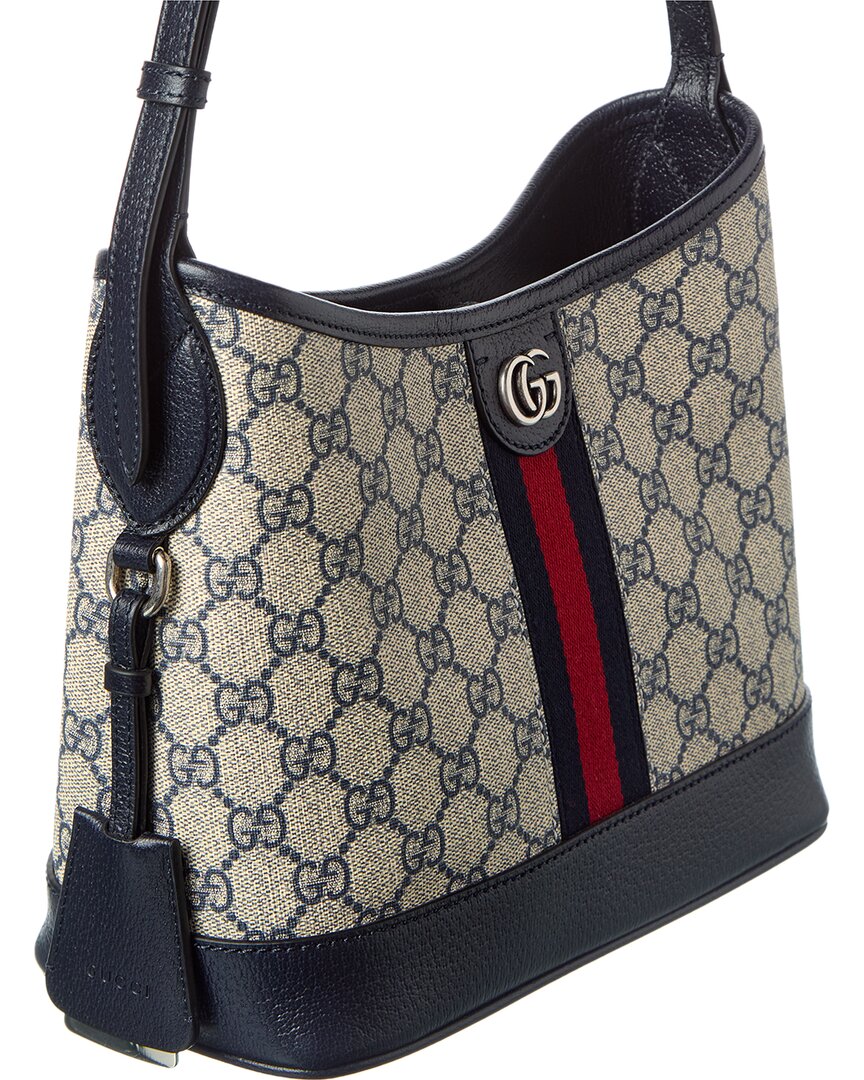 Gucci Ophidia Gucci Small Gucci Supreme Canvas & Leather Shoulder Bag
