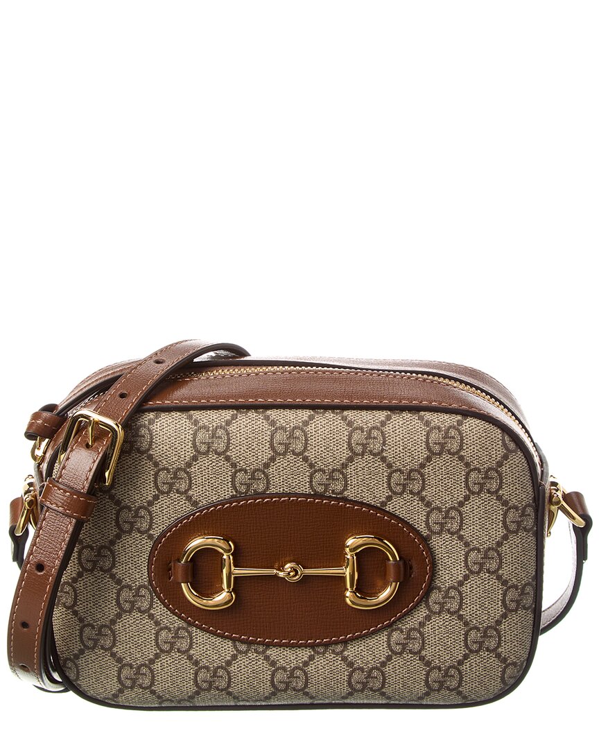 Gucci Horsebit 1955 Small Gucci Supreme Canvas & Leather Shoulder Bag