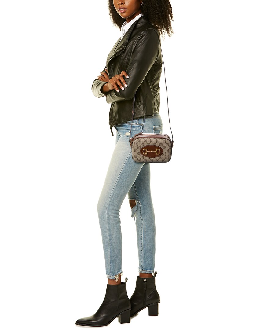 Gucci Horsebit 1955 Small Gucci Supreme Canvas & Leather Shoulder Bag