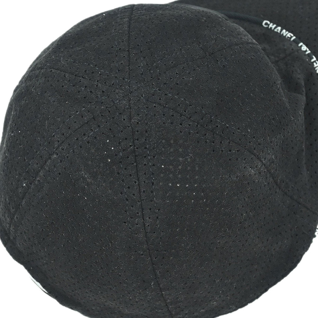 Chanel Cap Hat Black #M Small Good