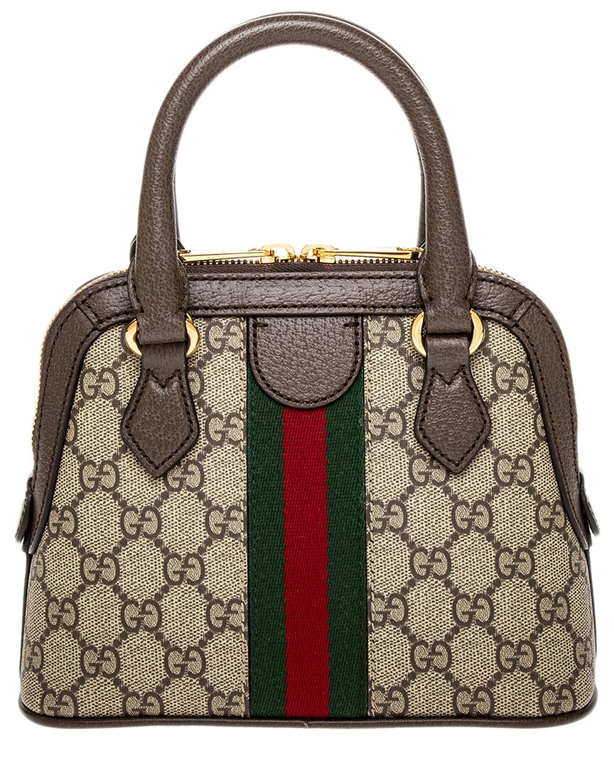 Gucci Ophidia Mini Gucci Supreme Canvas & Leather Top Handle Bag