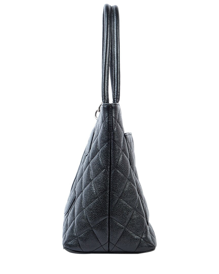 Chanel Black Caviar Leather Medallion Tote Shw ( 1"1 Rep)