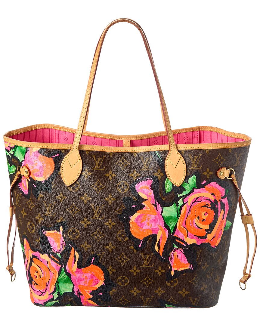 Louis Vuitton Br1"1 Rep Monogram Roses Coated Canvas Neverfull ( Pre-