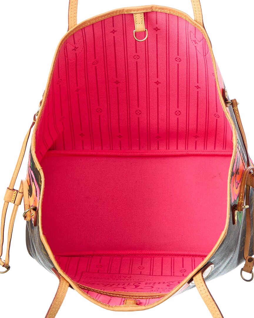 Louis Vuitton Br1"1 Rep Monogram Roses Coated Canvas Neverfull ( Pre-