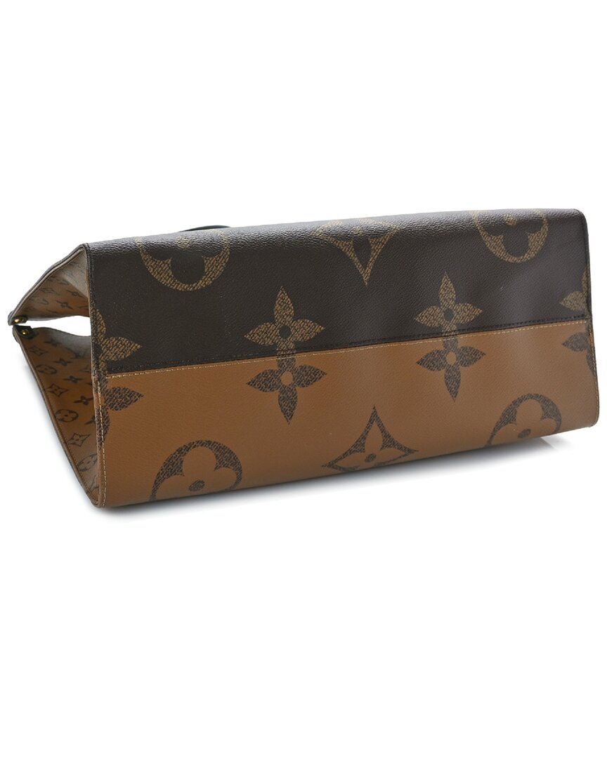 Louis Vuitton Brown Monogram Reverse Coated Canvas Onthego Gm ( Pre-