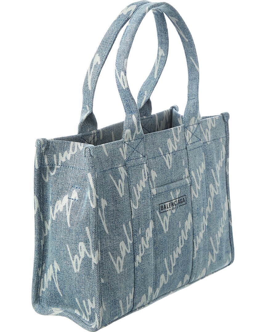 Balenciaga Hardware Small Denim Tote