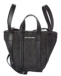 Balenciaga Ever 2.0 N/S Xs Denim & Leather Tote