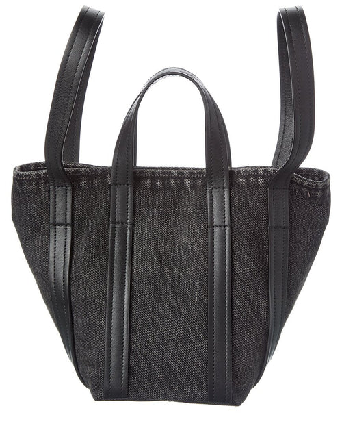 Balenciaga Ever 2.0 N/S Xs Denim & Leather Tote