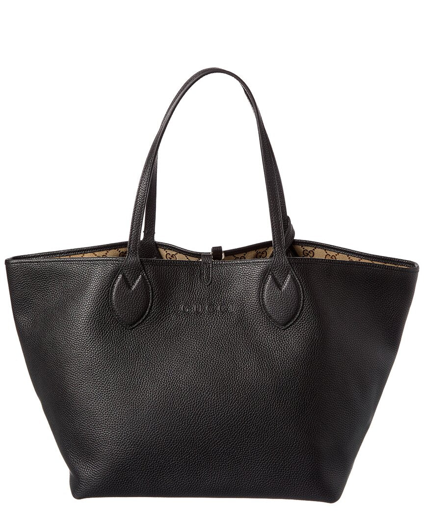 Gucci Totissima Large Reversible Leather & Gucci Canvas Tote