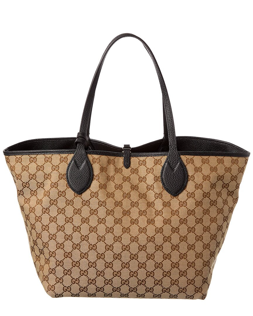 Gucci Totissima Large Reversible Leather & Gucci Canvas Tote