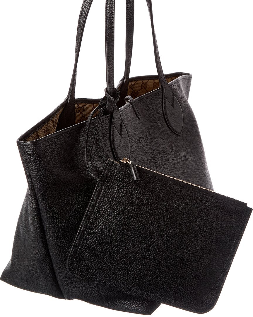 Gucci Totissima Large Reversible Leather & Gucci Canvas Tote
