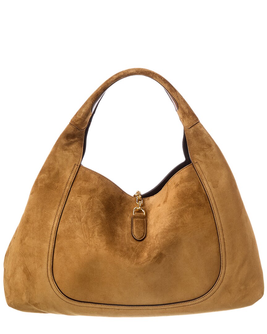 Gucci Softbit Maxi Suede Shoulder Bag