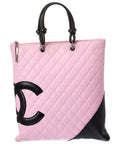 Chanel Black Quilted  Leather Cambon Flat Tote ( 1"1 Rep)