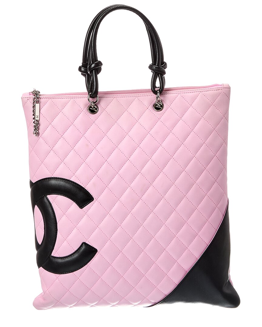 Chanel Black Quilted  Leather Cambon Flat Tote ( 1"1 Rep)