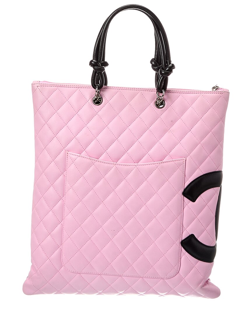 Chanel Black Quilted  Leather Cambon Flat Tote ( 1"1 Rep)